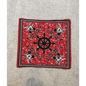 Disney Mickey Mouse Pirates Of The Caribbean Scarf Bandana Skulls Swords